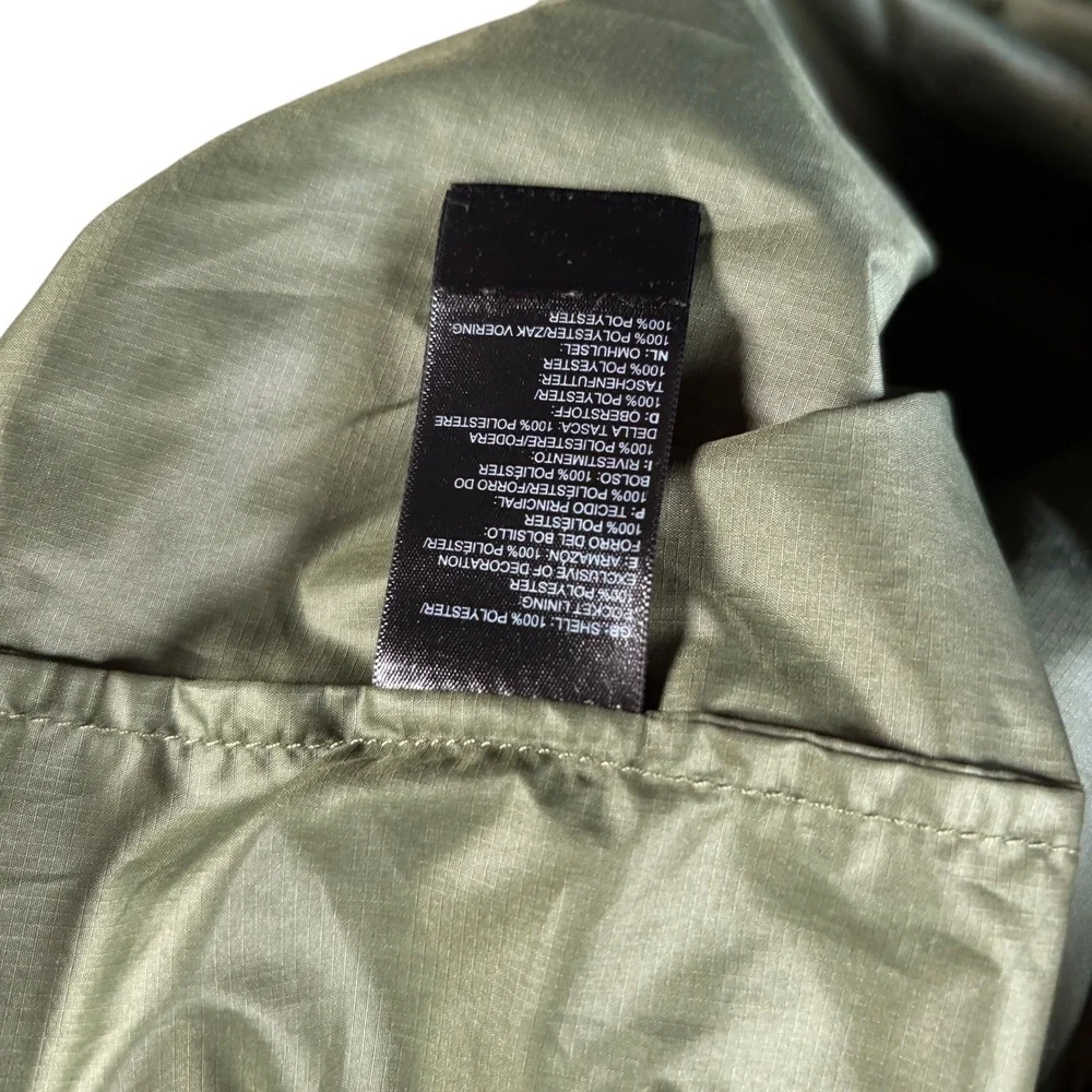 North Face Fanorak Anorak Mens L Green Windbreaker Fanny Pack Hiking Packable